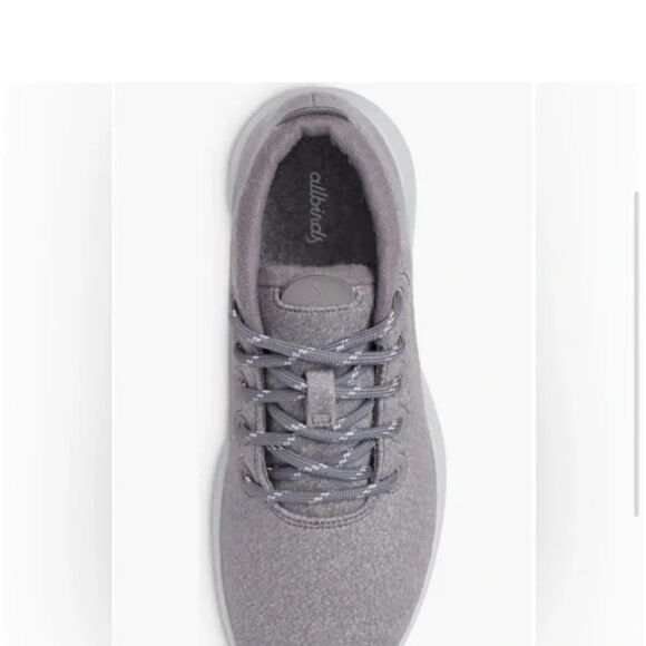 Allbirds | Womens Wool Runner-Up Mizzle Light Gray High Top Lace Up Sneakers 10 - Picture 2 of 6